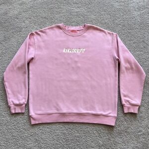 Dandy Worldwide Make A Wish Daisy Graphic Sweatshirt Womens XL Pink Fleece